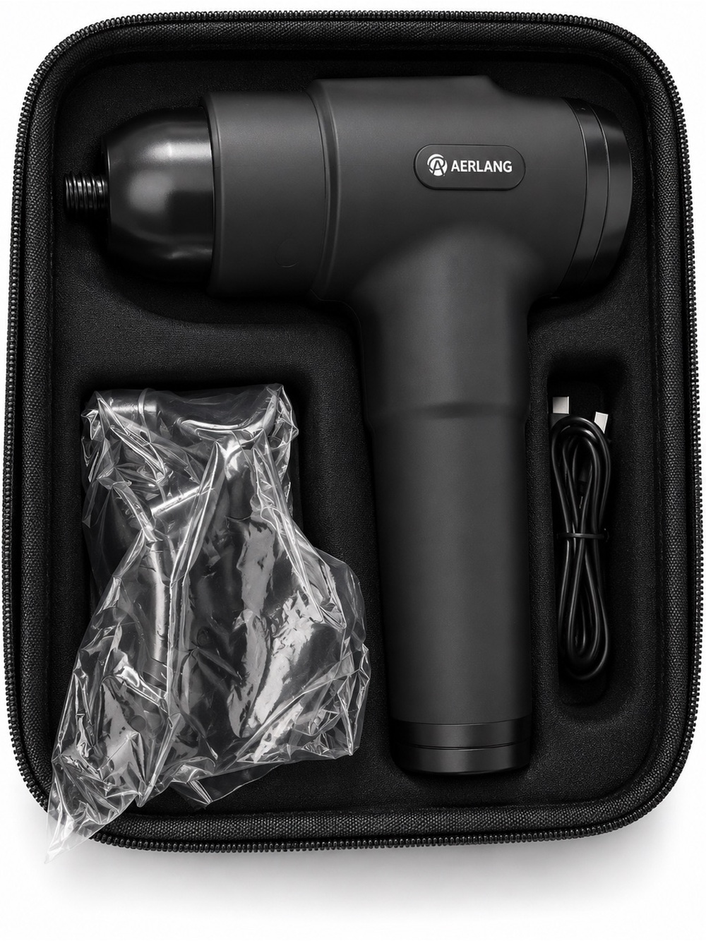Aerlang Black Percussion Massage Gun – Deep Muscle Recovery